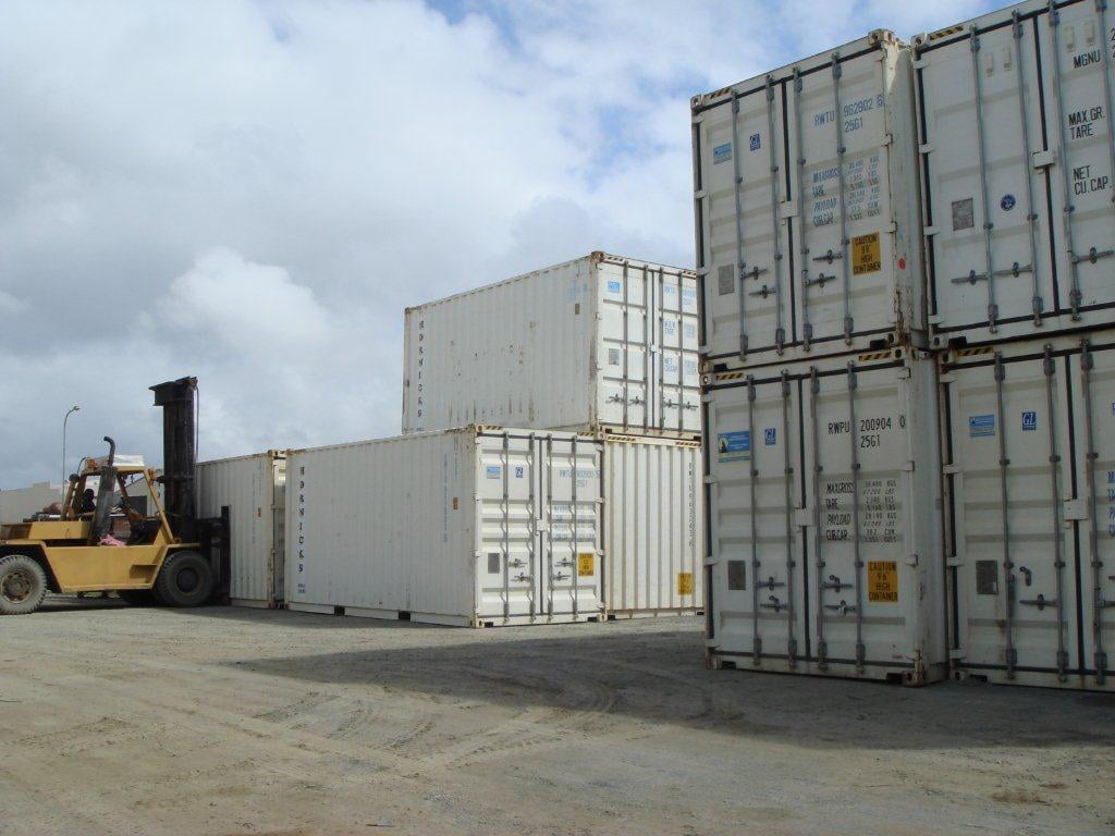 Shipping Yard with Large Containers - Home & Office Removals in Mackay, QLD