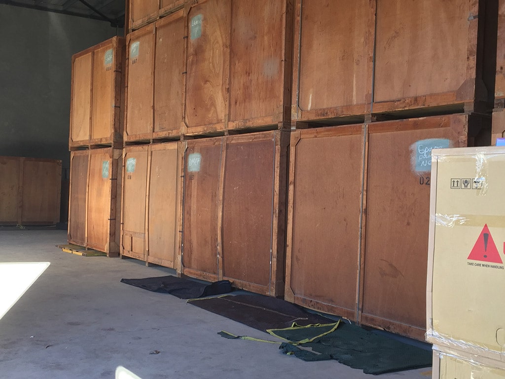 Stacks of Large Wooden Shipping Crates - Home & Office Removals in Mackay, QLD