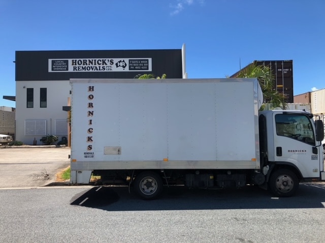 White Removals Truck Parked in the Street - Home & Office Removals in Mackay, QLD