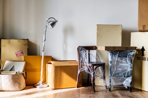 Lamp, Chair, Table Ready for Removal Service — Hornicks Furniture Removals in Bundaberg, QLD