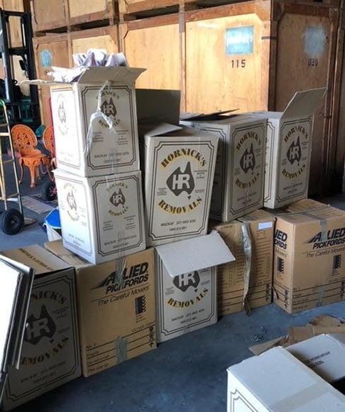 Boxes of Hornick's Removals — Hornicks Furniture Removals in Emerald, QLD