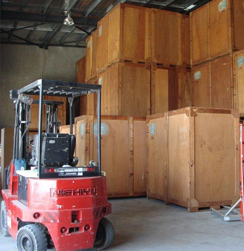 Forklift and Large Boxes — Hornicks Furniture Removals in Mackay, QLD